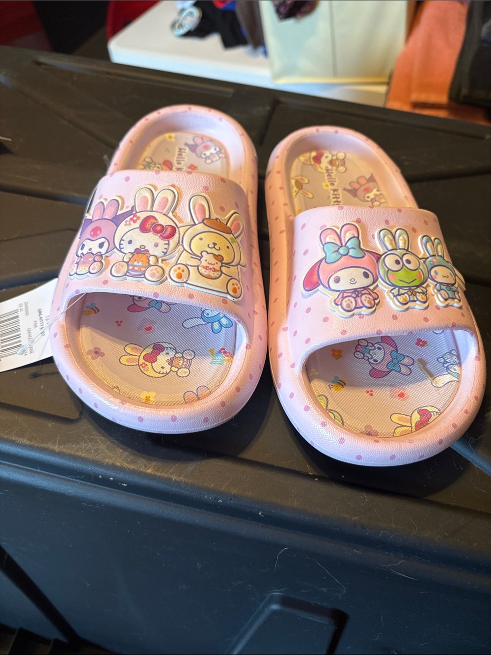 Sanrio Pink Character-Print Kids Slide Sandals